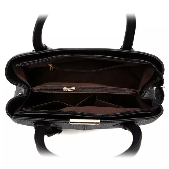 White Chic Sophistication Crossbody Leather Handbag - Picture 4 of 5